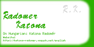 radomer katona business card